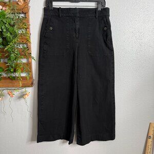 J.Crew Sydney Wide-Leg Pant Bi-Stretch Cotton Blend Black